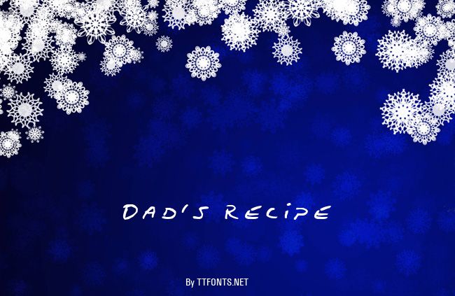 Dad's Recipe example